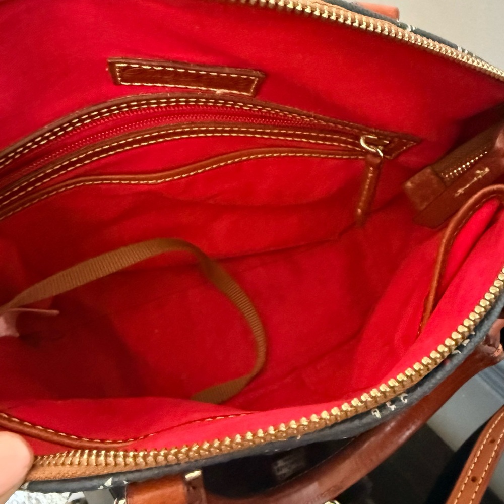 Dooney & Bourke NY Yankees Satchel Crossbody Bag – Blue & Brown - Picture 5 of 6